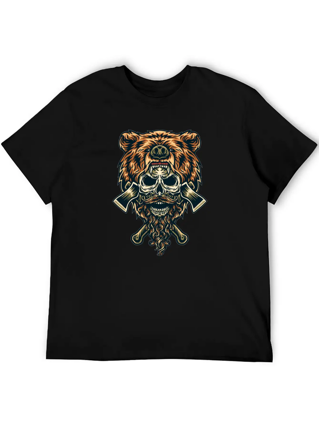 Bear & Skull Basic Graphic T-Shirt – Daily Comfort In Soft Cotton