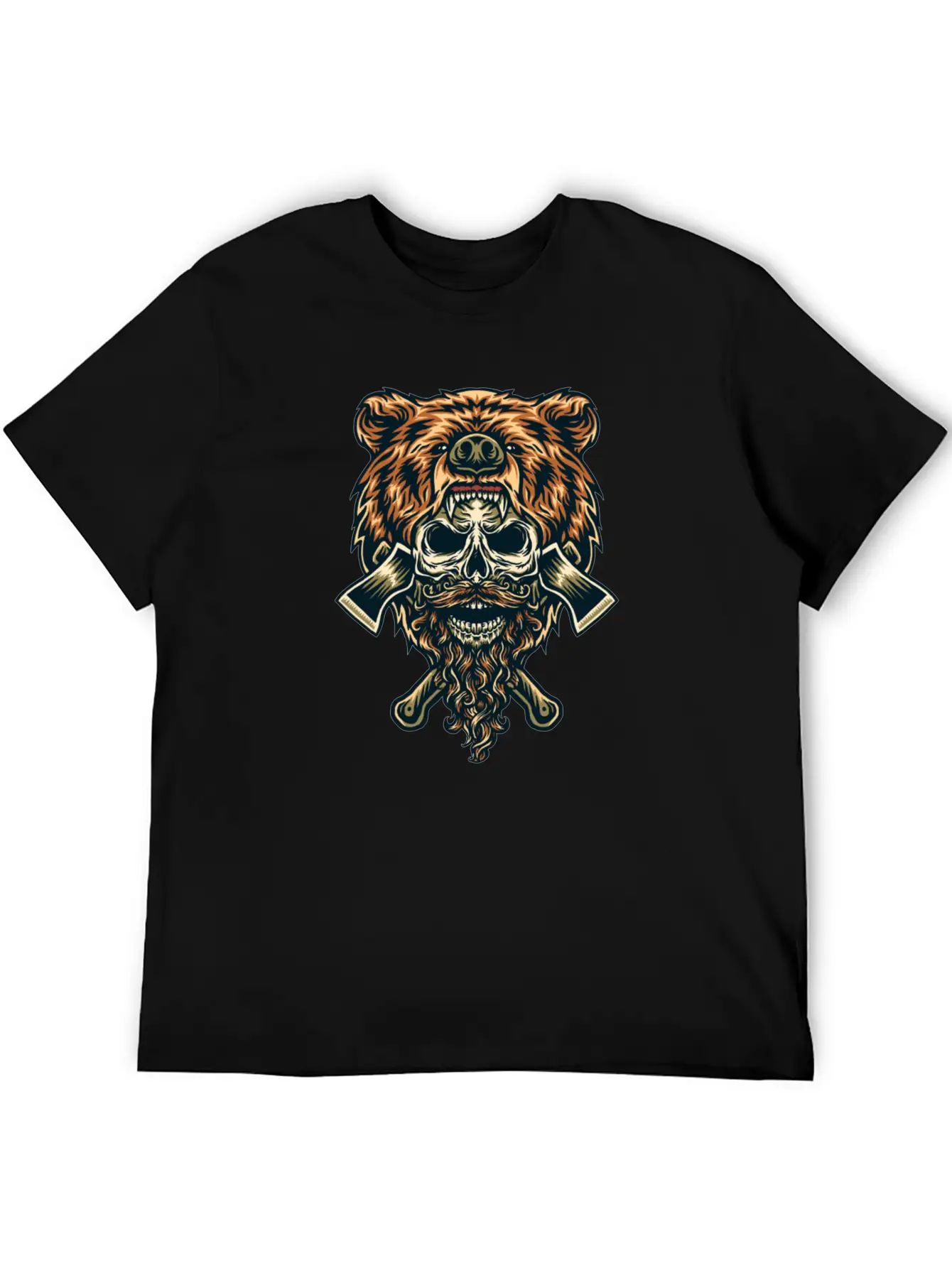 Bear & Skull Basic Graphic T-Shirt – Daily Comfort In Soft Cotton