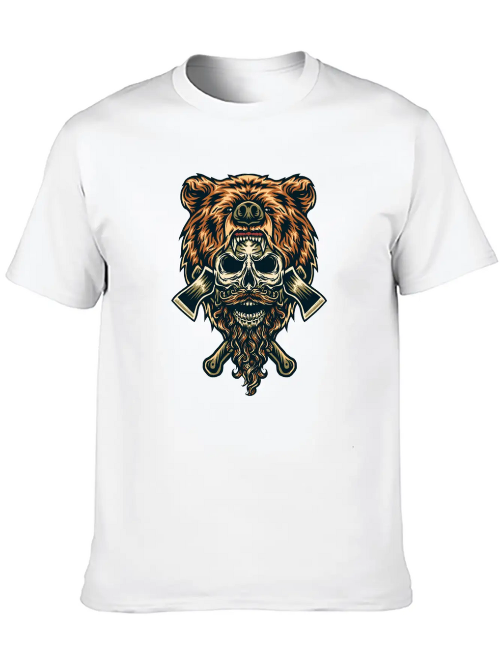 Bear & Skull Basic Graphic T-Shirt – Daily Comfort In Soft Cotton