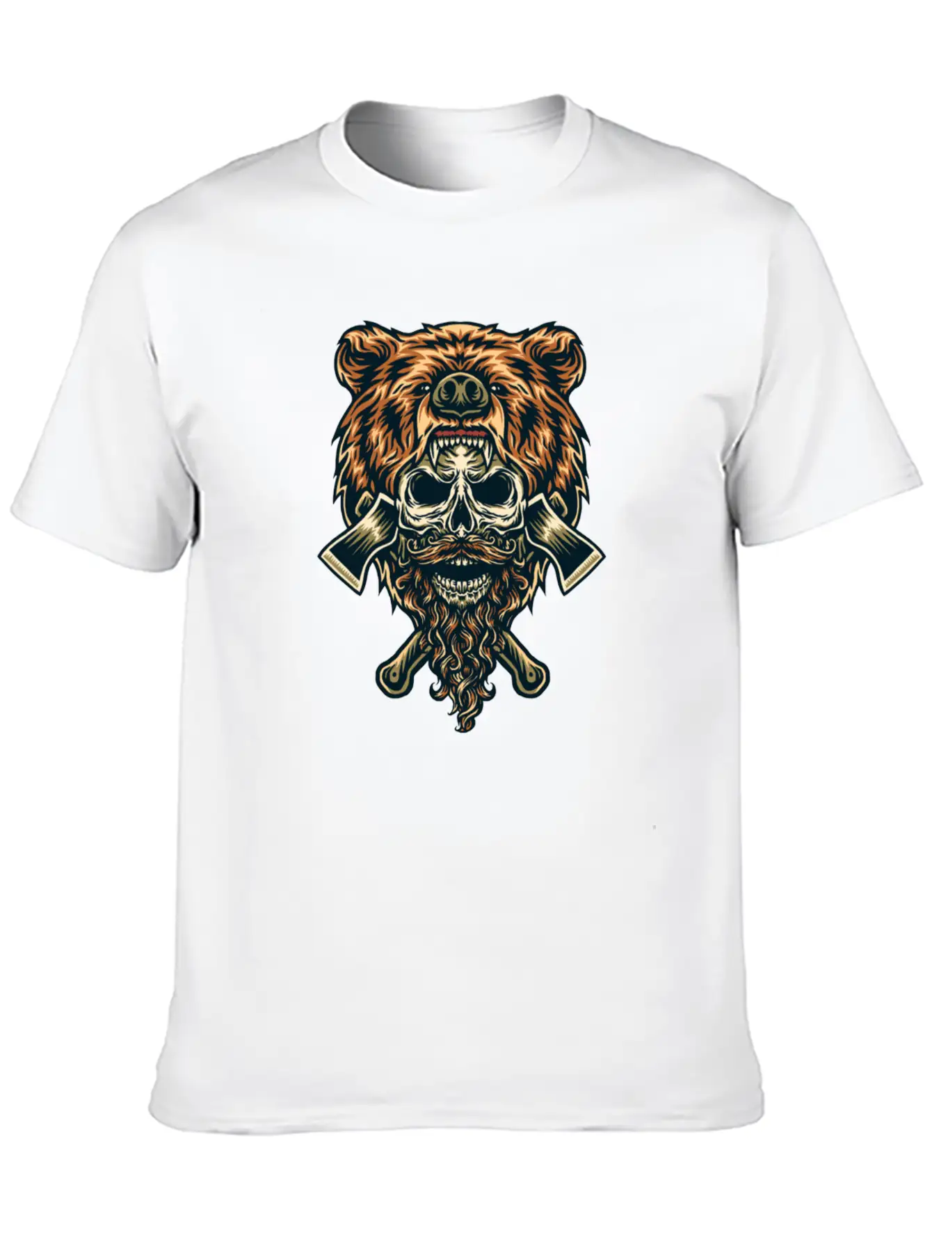 Bear & Skull Basic Graphic T-Shirt – Daily Comfort In Soft Cotton