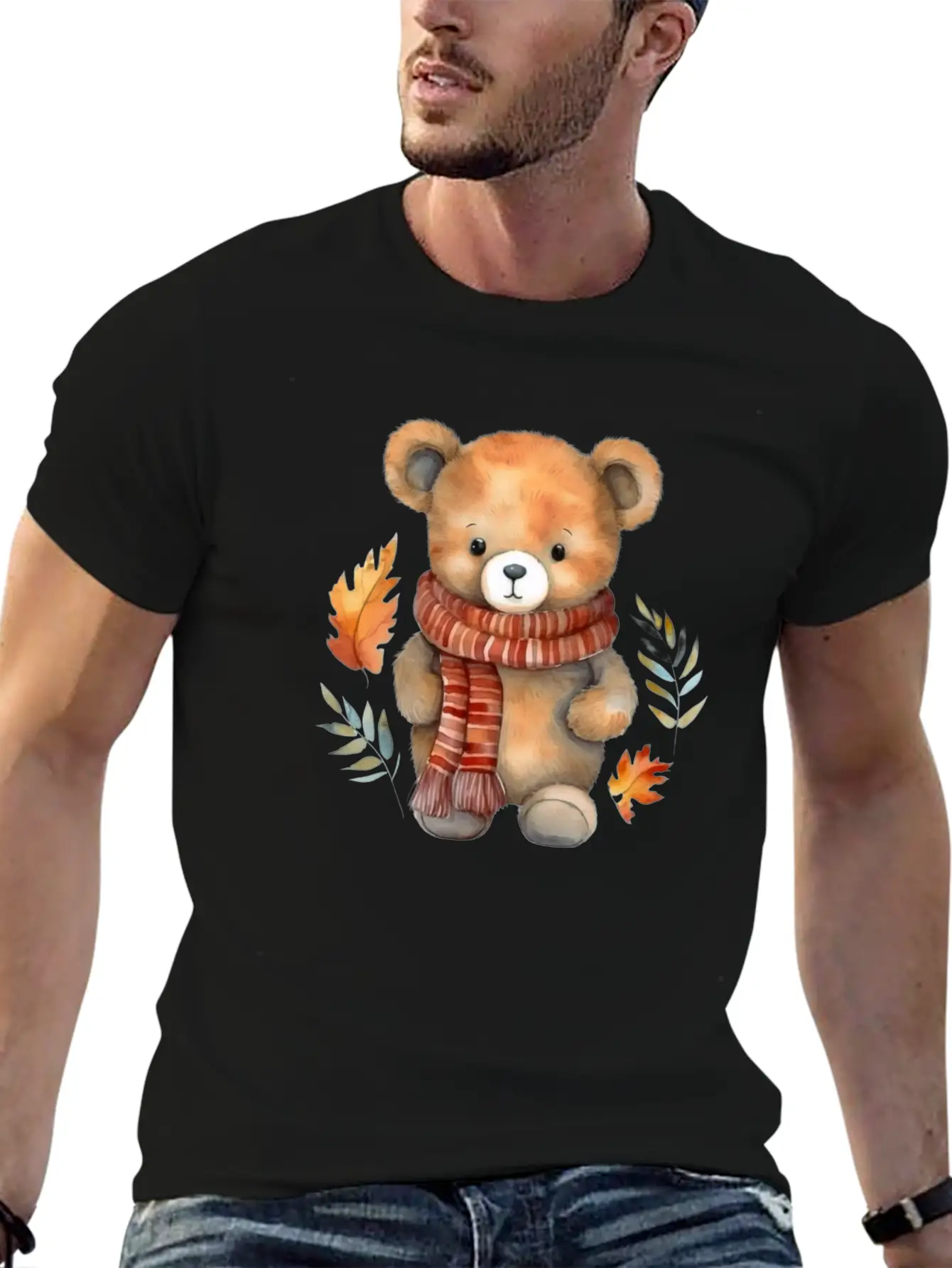 Bear Teddy Autumn Classic Cotton Tee – Unisex Comfort For Any Season