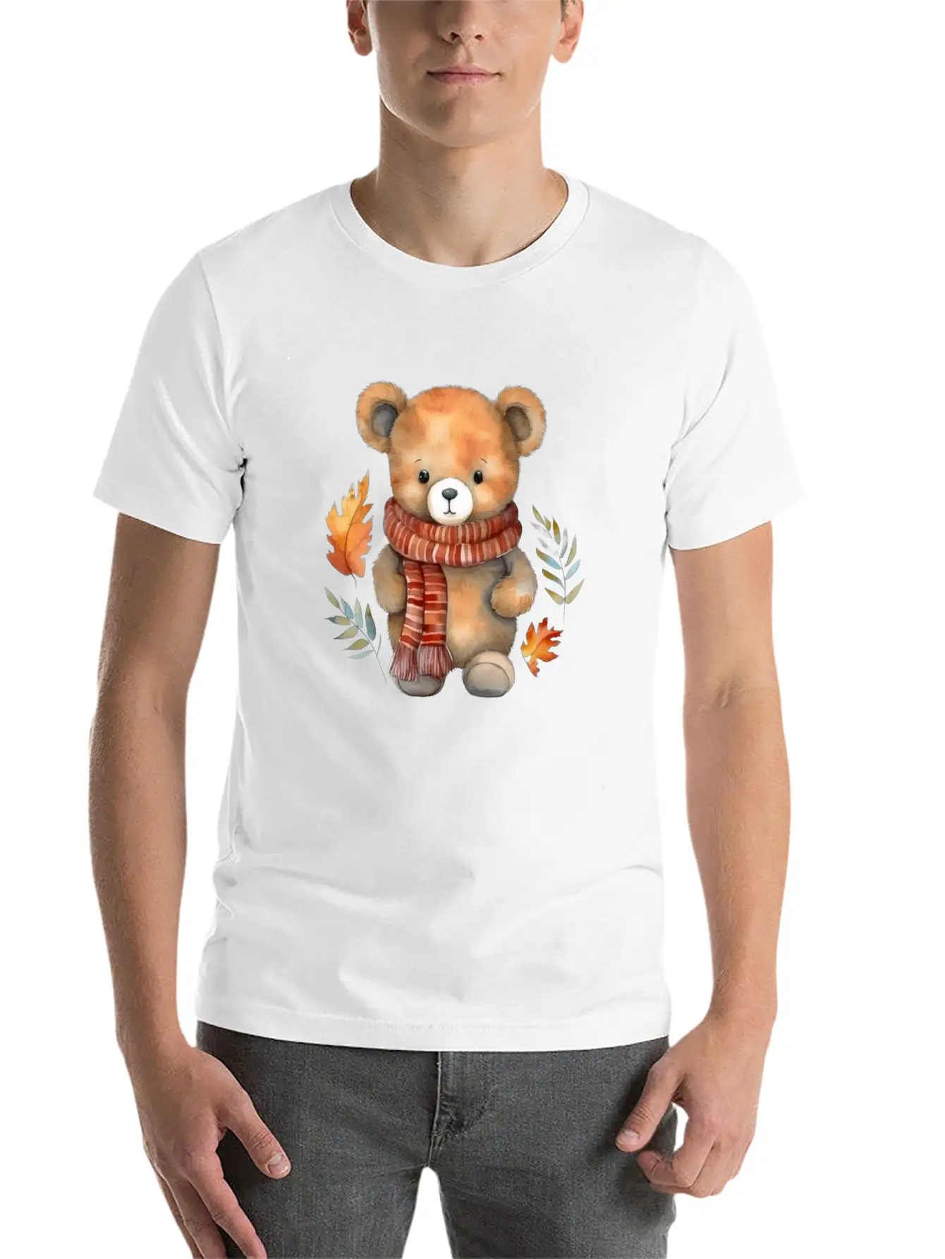 Bear Teddy Autumn Classic Cotton Tee – Unisex Comfort For Any Season