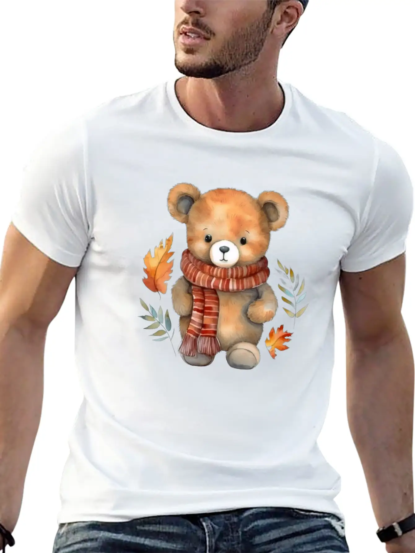 Bear Teddy Autumn Classic Cotton Tee – Unisex Comfort For Any Season