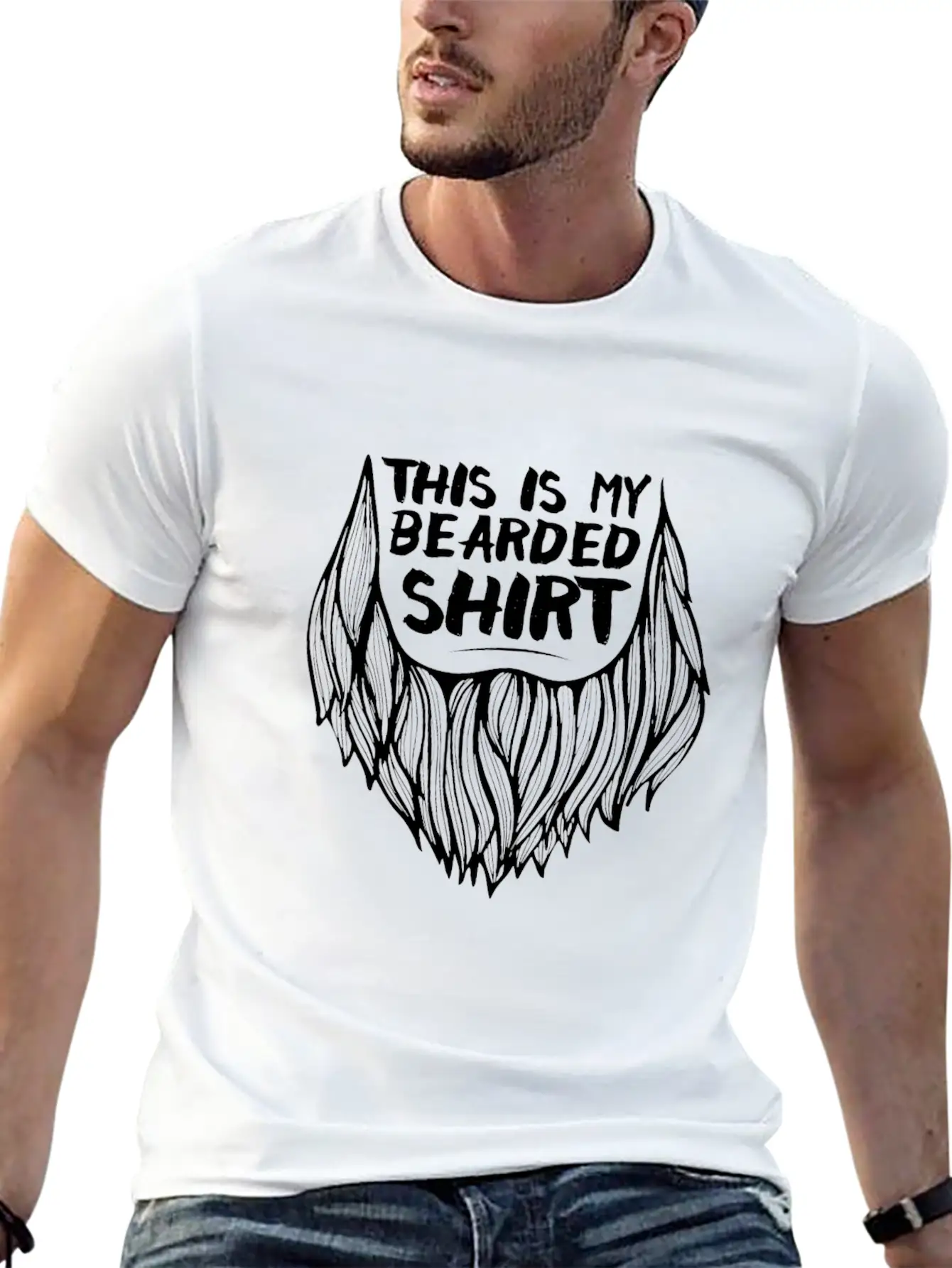 Beard Tshirt Beard Breathable Soft Cotton T-Shirt – Timeless Casual Look