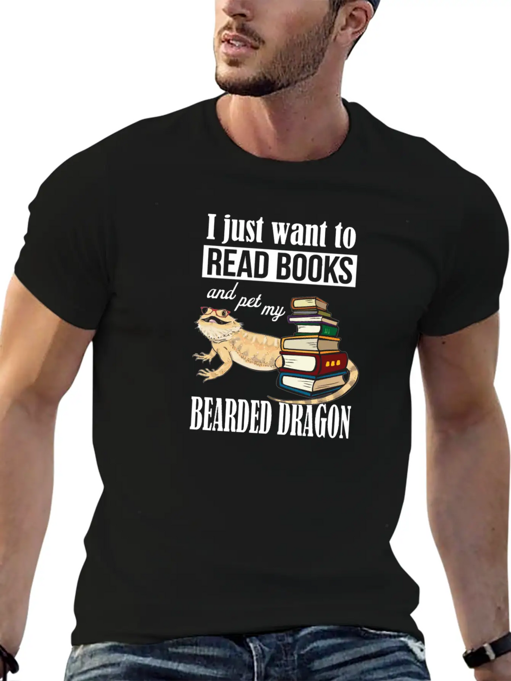 Bearded Dragon Breathable Graphic T-Shirt – Perfect For Casual Days