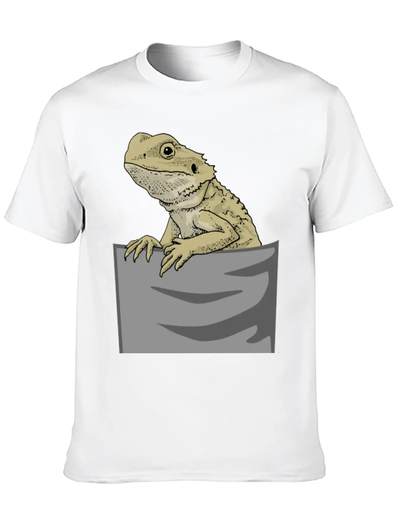 Bearded Dragon Pocket Funny Bearded Dragon Timeless Short Sleeve Tee – Comfy And Minimalist Design
