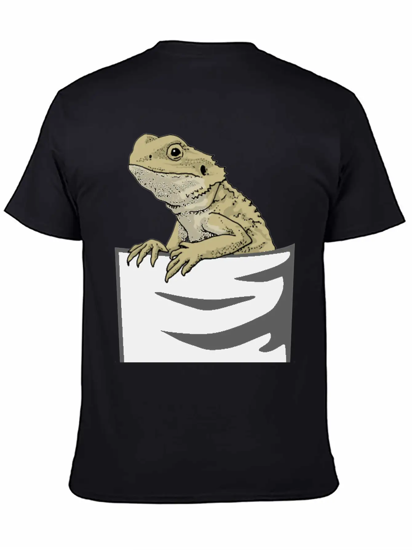 Bearded Dragon Pocket Funny Bearded Dragon Timeless Short Sleeve Tee – Comfy And Minimalist Design