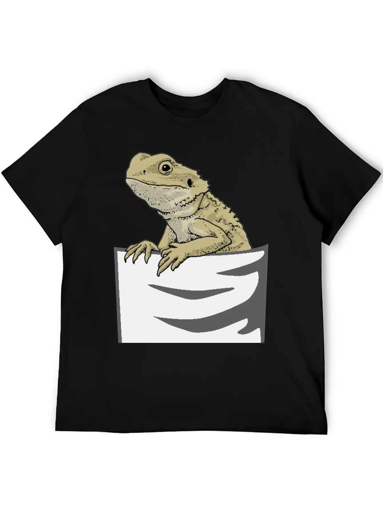Bearded Dragon Pocket Funny Bearded Dragon Timeless Short Sleeve Tee – Comfy And Minimalist Design