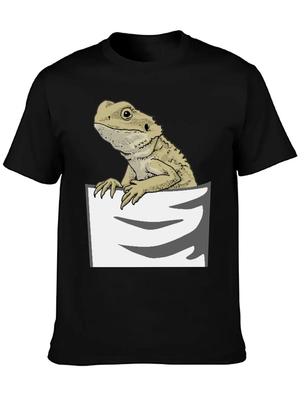 Bearded Dragon Pocket Funny Bearded Dragon Timeless Short Sleeve Tee – Comfy And Minimalist Design