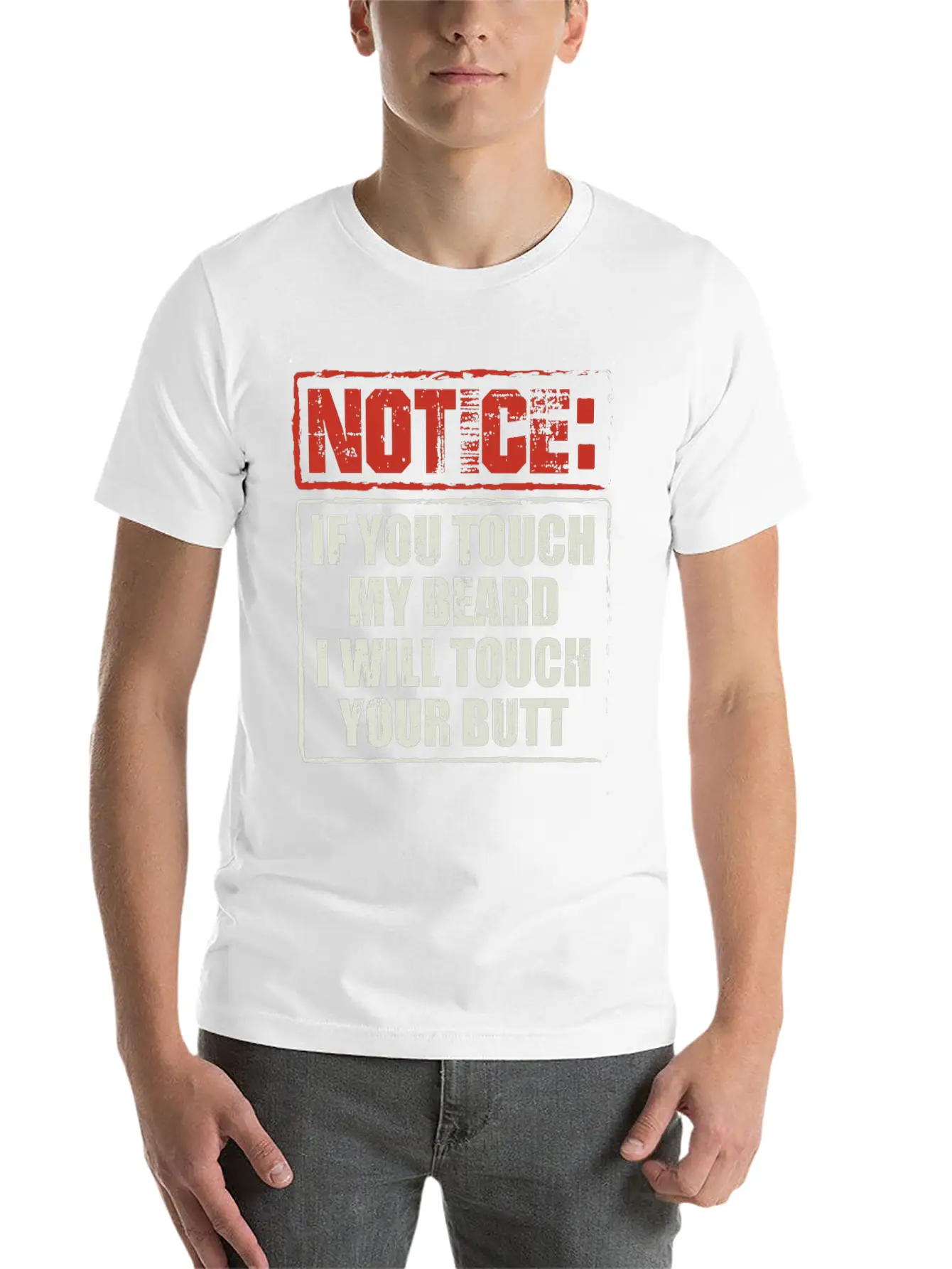 Beards | If You Touch My Beard | Bearded Gift Breathable Soft Cotton T-Shirt – Timeless Casual Look