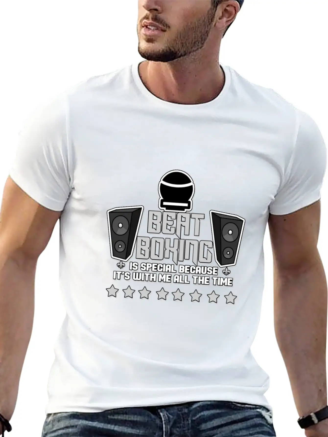 Beatboxing Hip Hop Rap Techno Music Beats Gift Stylish Everyday T-Shirt – Unisex Basic Cotton Tee