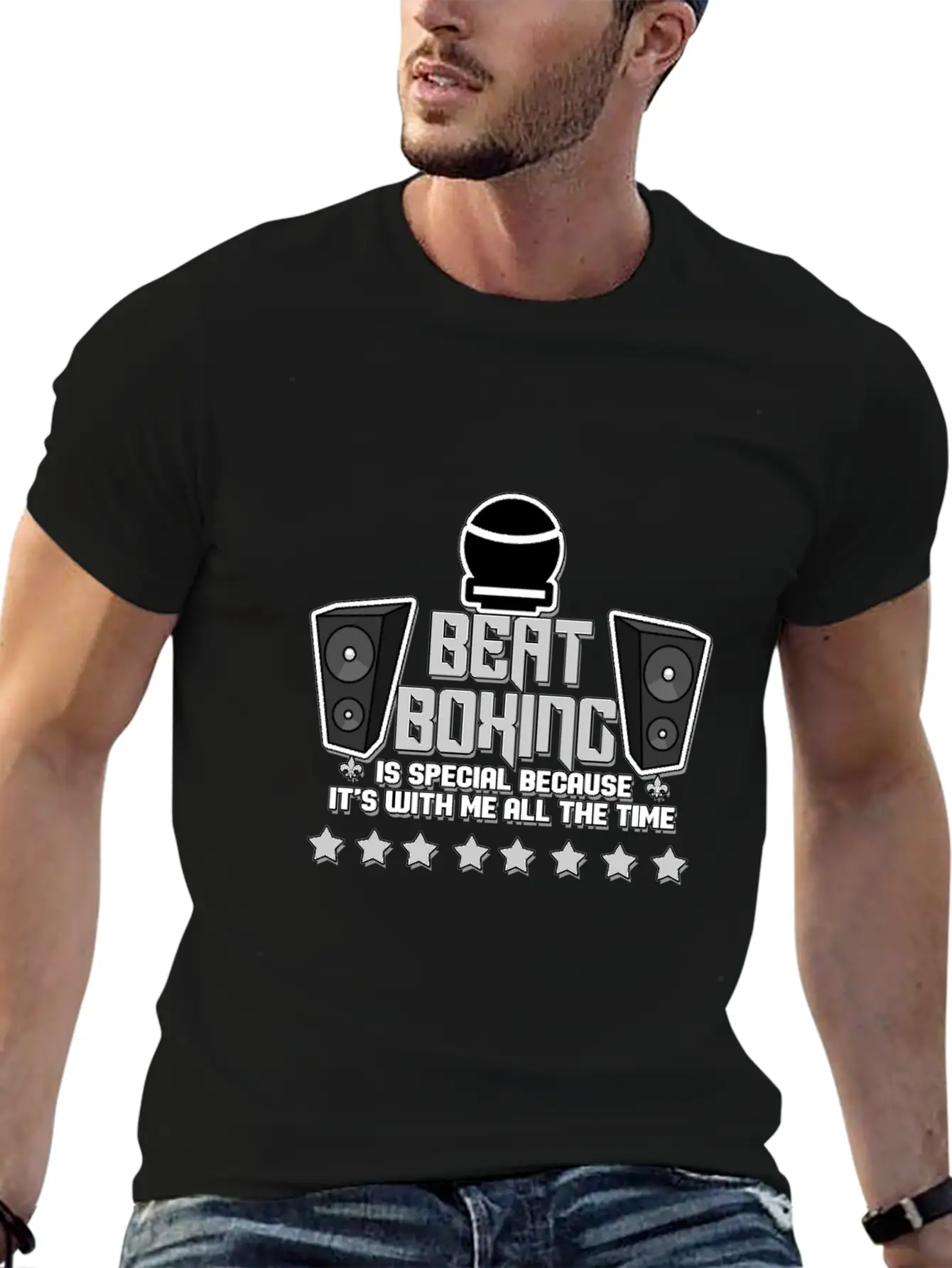 Beatboxing Hip Hop Rap Techno Music Beats Gift Stylish Everyday T-Shirt – Unisex Basic Cotton Tee