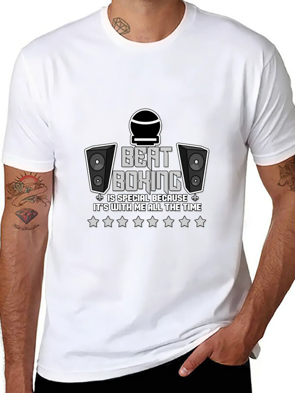 Beatboxing Hip Hop Rap Techno Music Beats Gift Stylish Everyday T-Shirt – Unisex Basic Cotton Tee