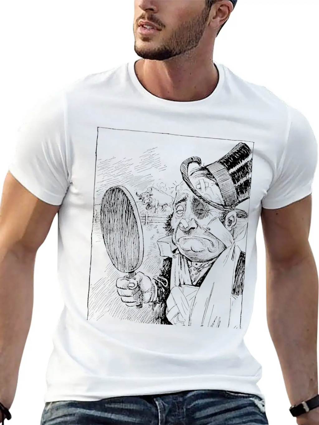 Beatup Man With Bull Relaxed Everyday Tee – Lightweight And Durable Cotton