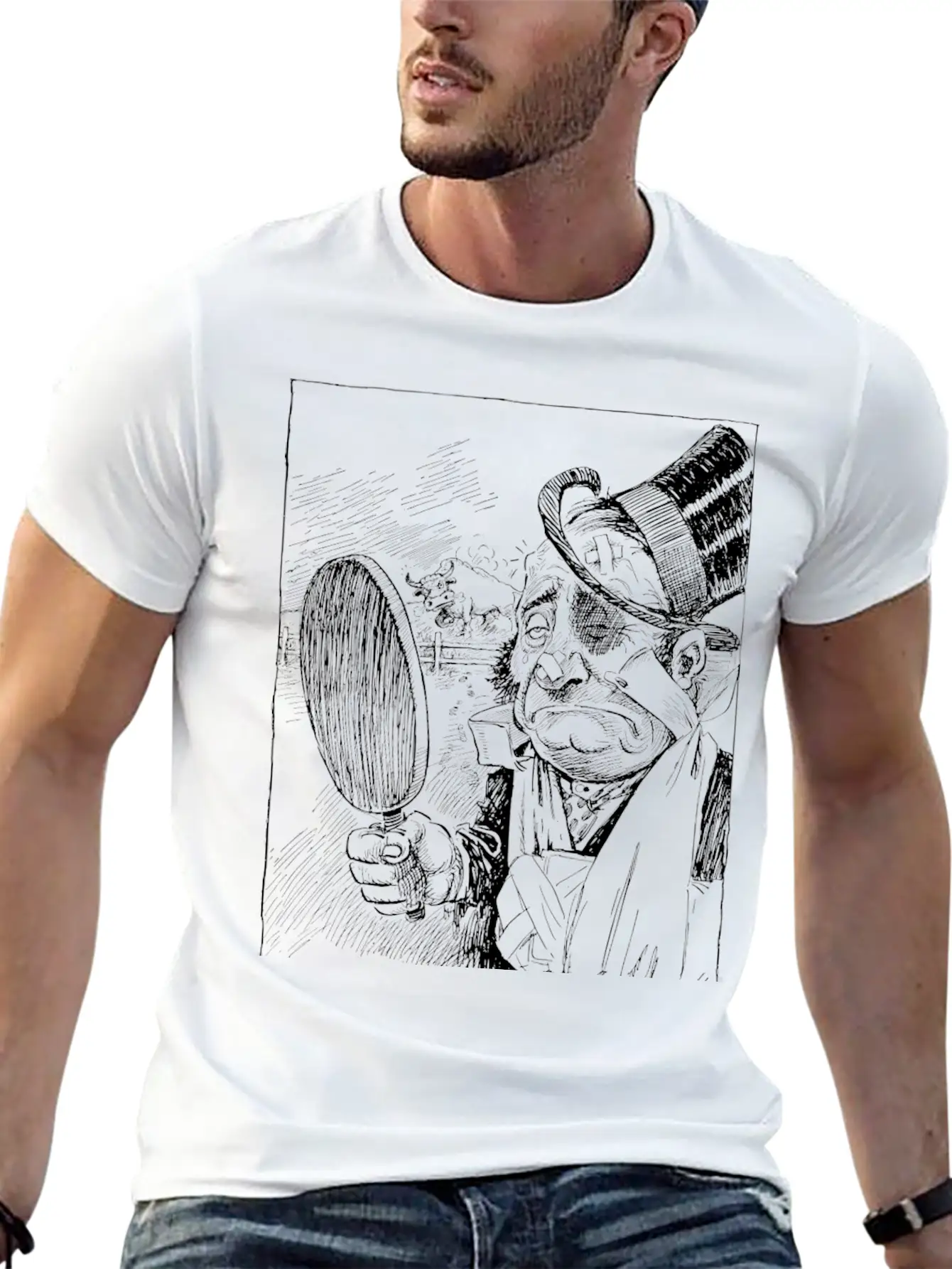 Beatup Man With Bull Relaxed Everyday Tee – Lightweight And Durable Cotton