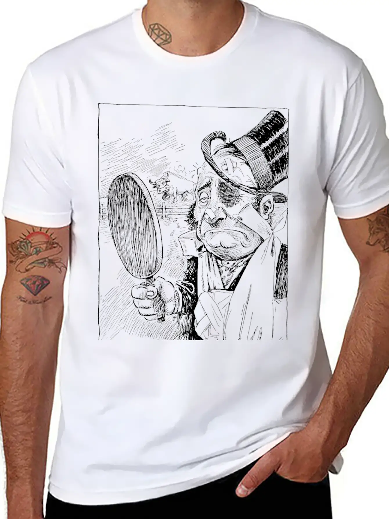 Beatup Man With Bull Relaxed Everyday Tee – Lightweight And Durable Cotton