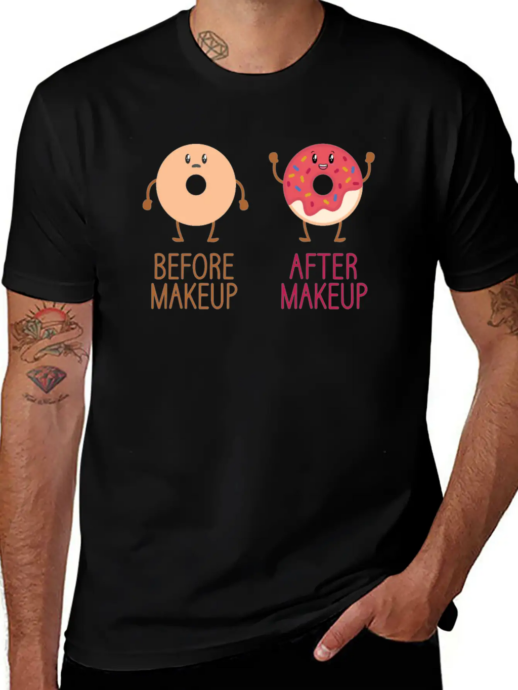 Beautician Donuts Makeup Artist Stylist Relaxed Everyday Tee – Lightweight And Durable Cotton