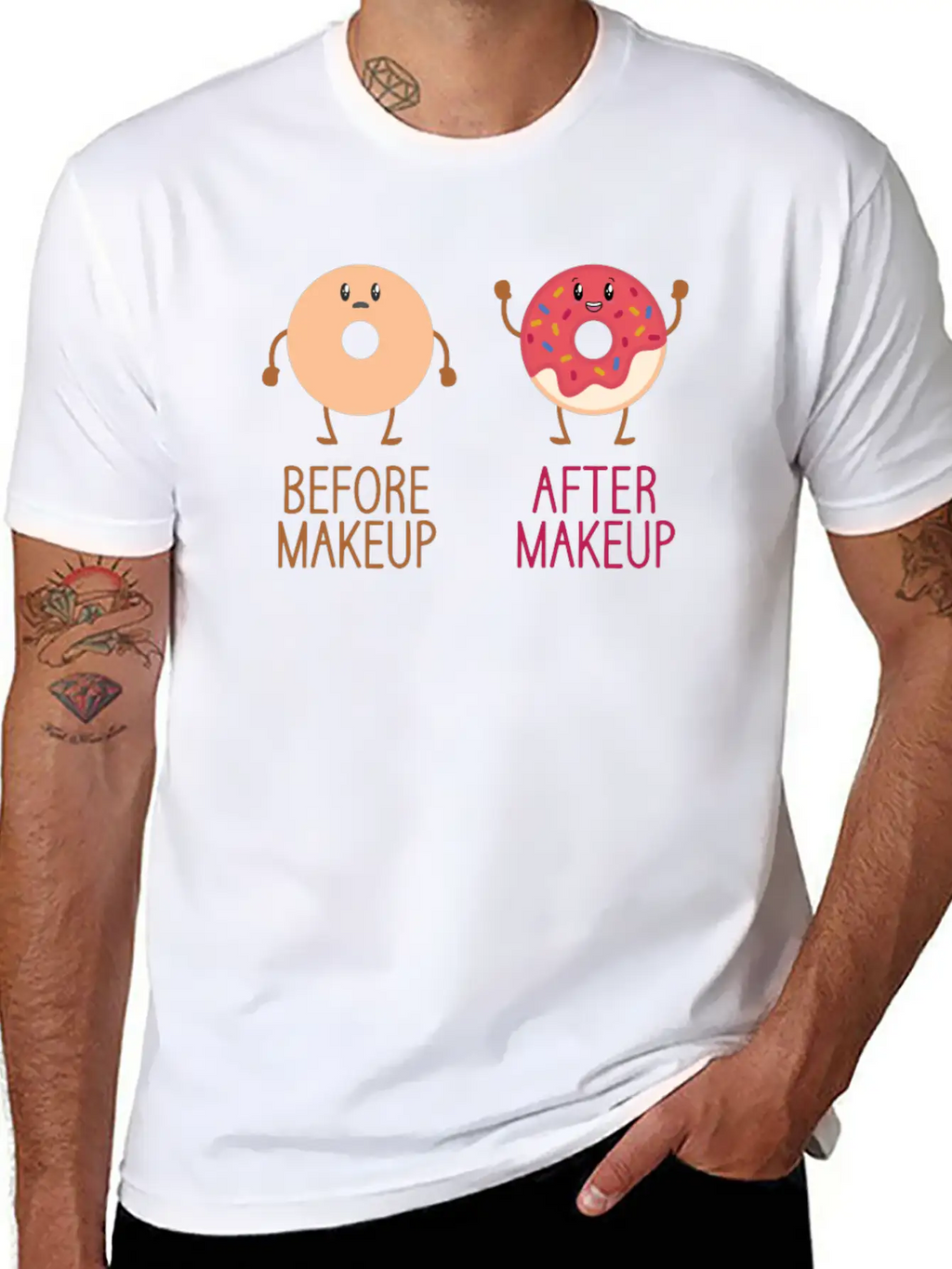 Beautician Donuts Makeup Artist Stylist Relaxed Everyday Tee – Lightweight And Durable Cotton