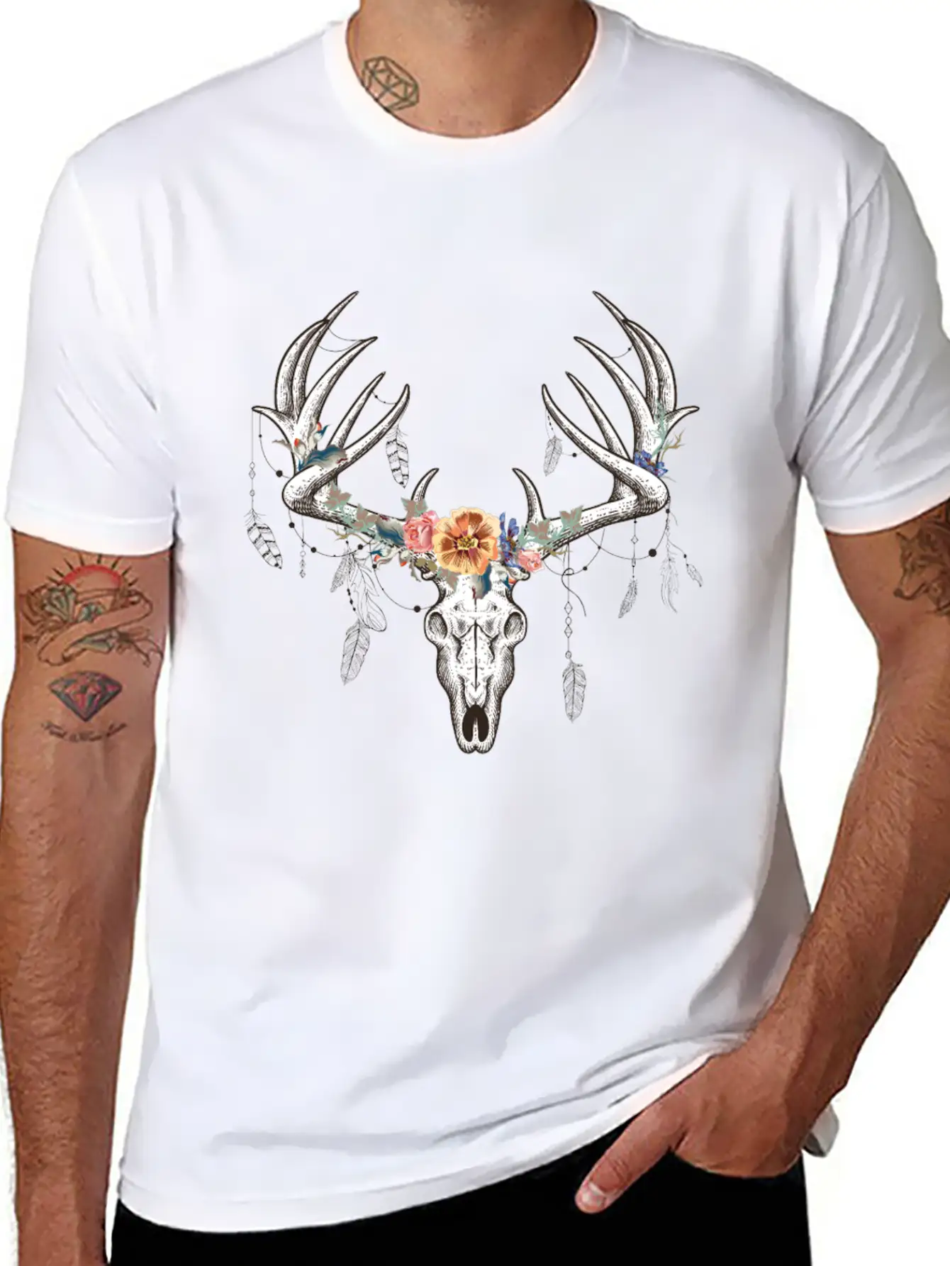 Beautiful Boho Design Stylish Everyday T-Shirt – Unisex Basic Cotton Tee
