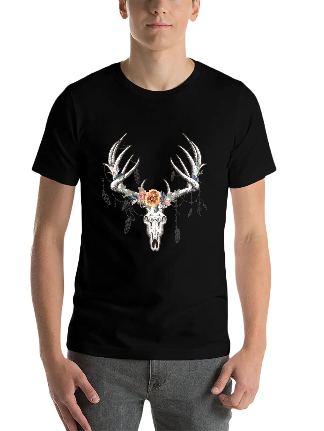 Beautiful Boho Design Stylish Everyday T-Shirt – Unisex Basic Cotton Tee