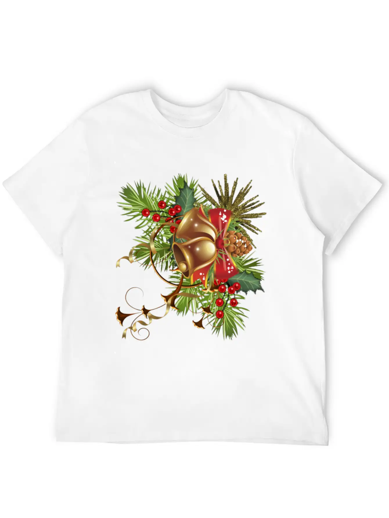 Beautiful Christmas Festival Bell Design. Basic Graphic T-Shirt – Daily Comfort In Soft Cotton
