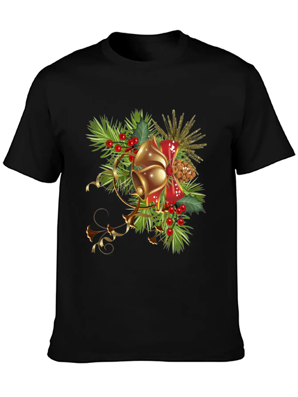 Beautiful Christmas Festival Bell Design. Basic Graphic T-Shirt – Daily Comfort In Soft Cotton