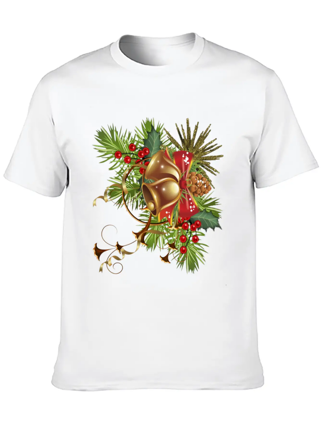 Beautiful Christmas Festival Bell Design. Basic Graphic T-Shirt – Daily Comfort In Soft Cotton