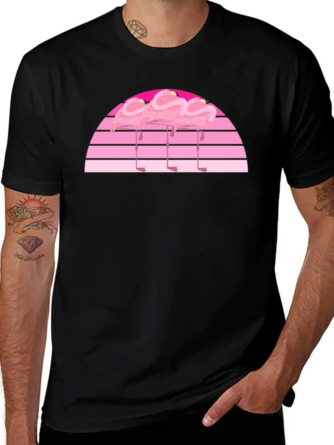 Beautiful Flamingo Stylish Everyday T-Shirt – Unisex Basic Cotton Tee