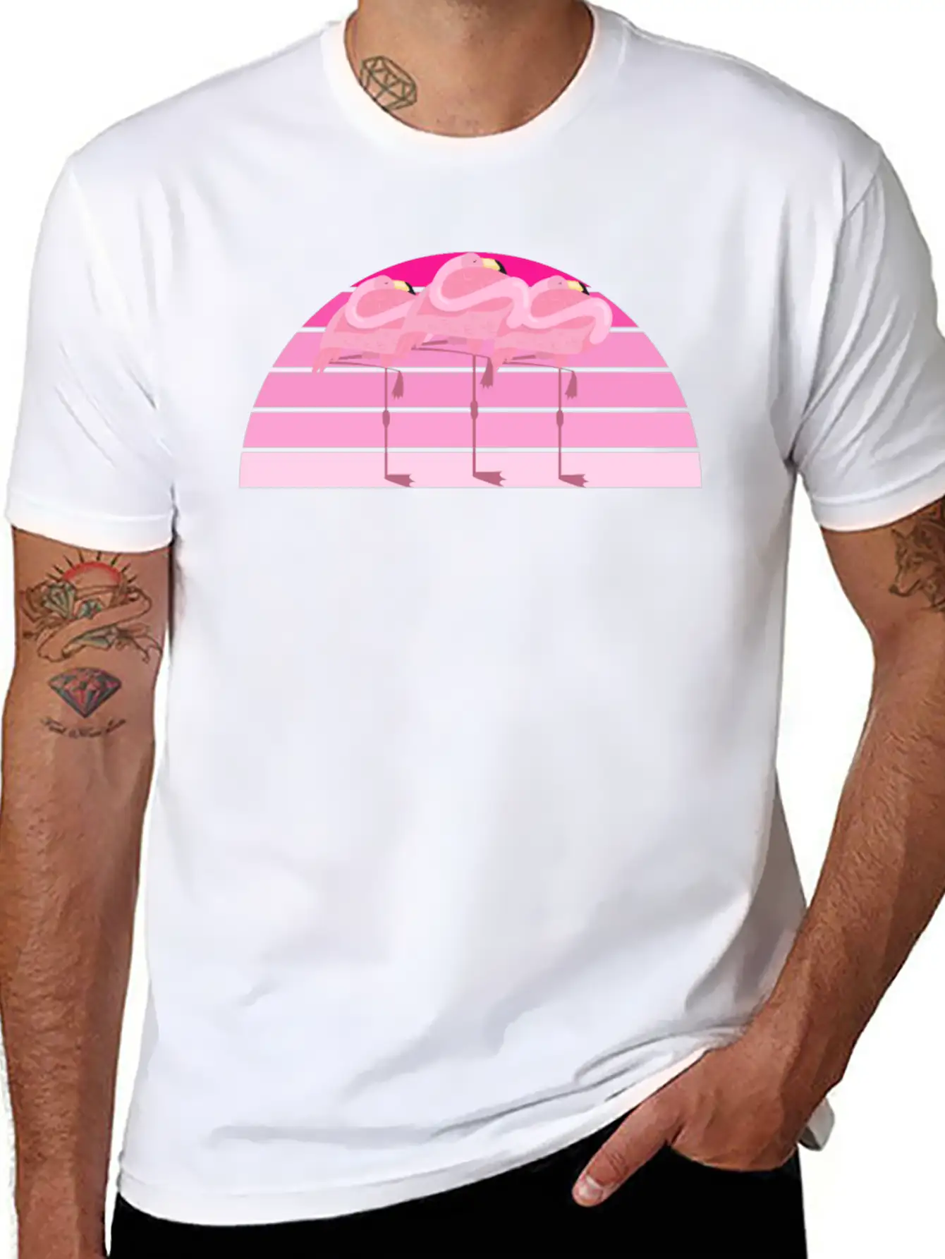 Beautiful Flamingo Stylish Everyday T-Shirt – Unisex Basic Cotton Tee