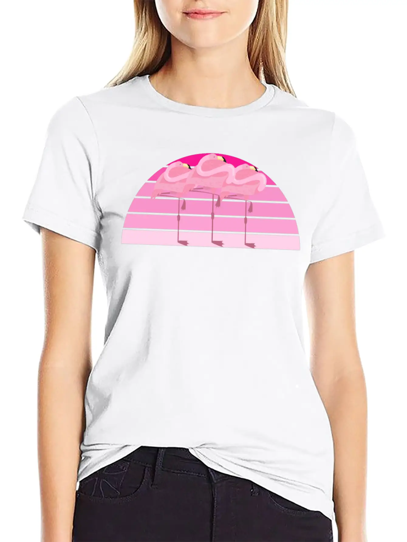 Beautiful Flamingo Stylish Everyday T-Shirt – Unisex Basic Cotton Tee