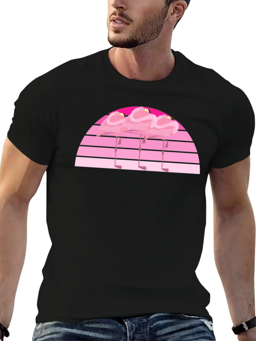 Beautiful Flamingo Stylish Everyday T-Shirt – Unisex Basic Cotton Tee