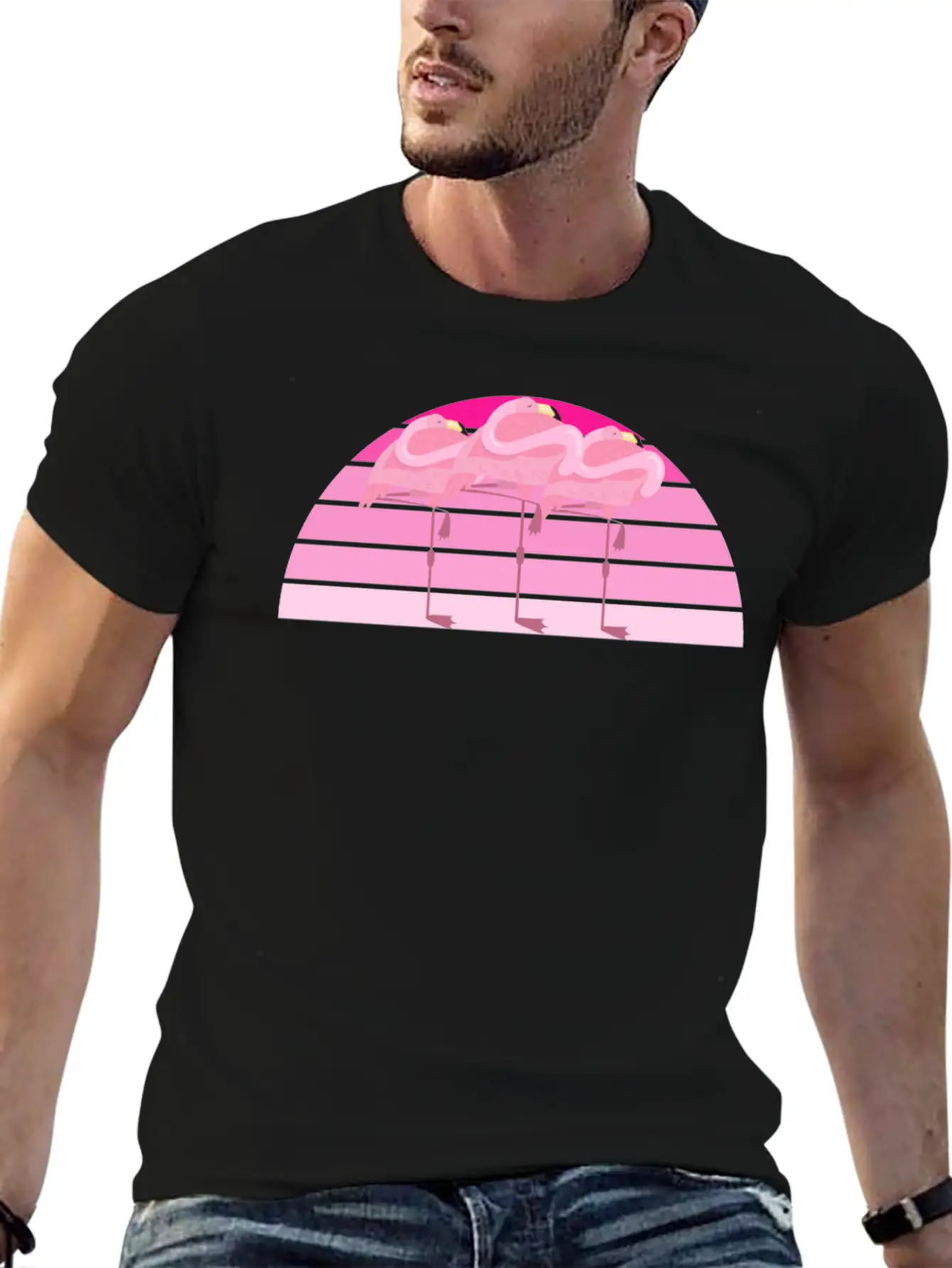 Beautiful Flamingo Stylish Everyday T-Shirt – Unisex Basic Cotton Tee