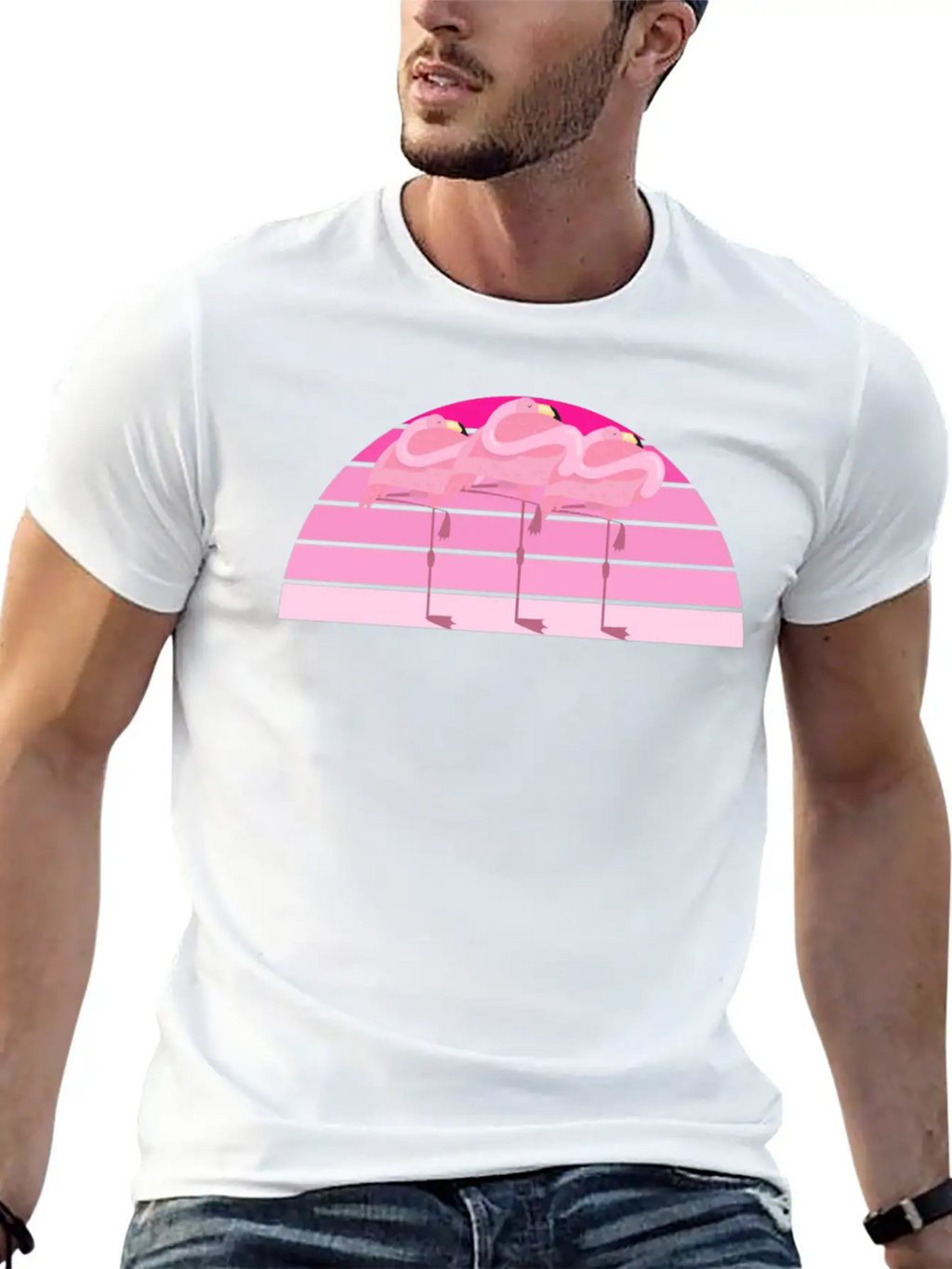 Beautiful Flamingo Stylish Everyday T-Shirt – Unisex Basic Cotton Tee