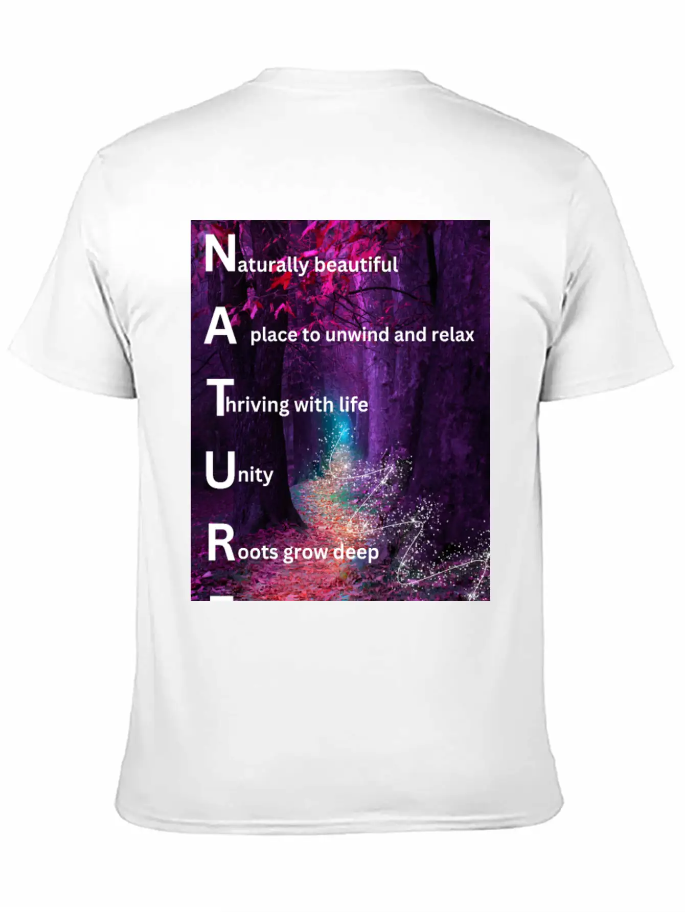 Beautiful Forest Nature Poster Breathable Soft Cotton T-Shirt – Timeless Casual Look