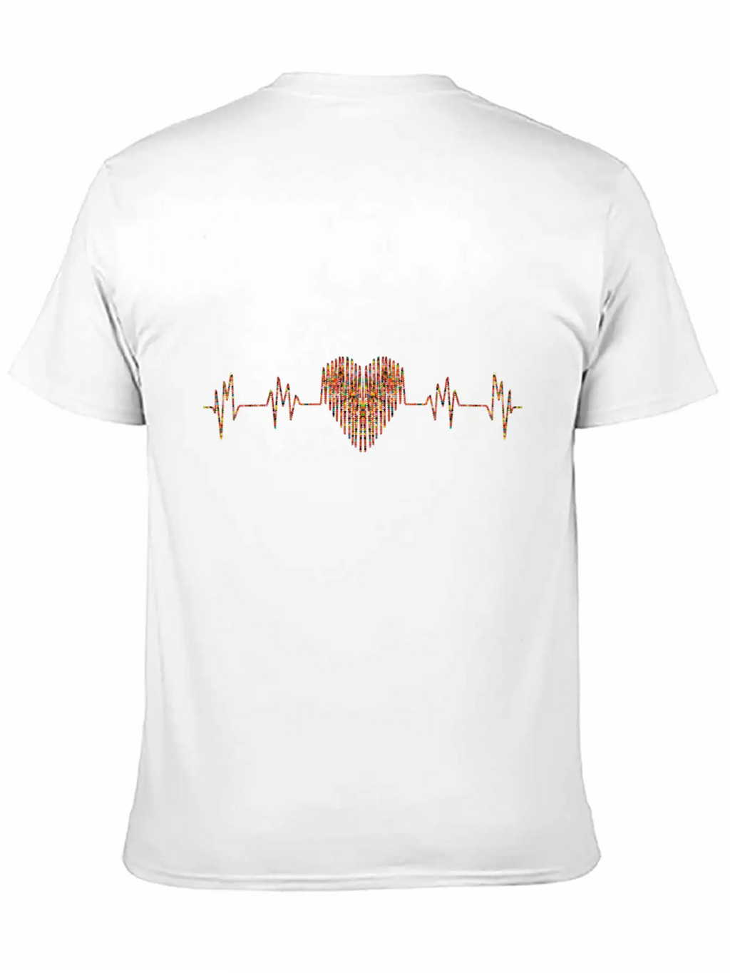Beautiful Heartbeat Love Heart Design Essential Cotton Tee For Daily Outfits – Unisex Style