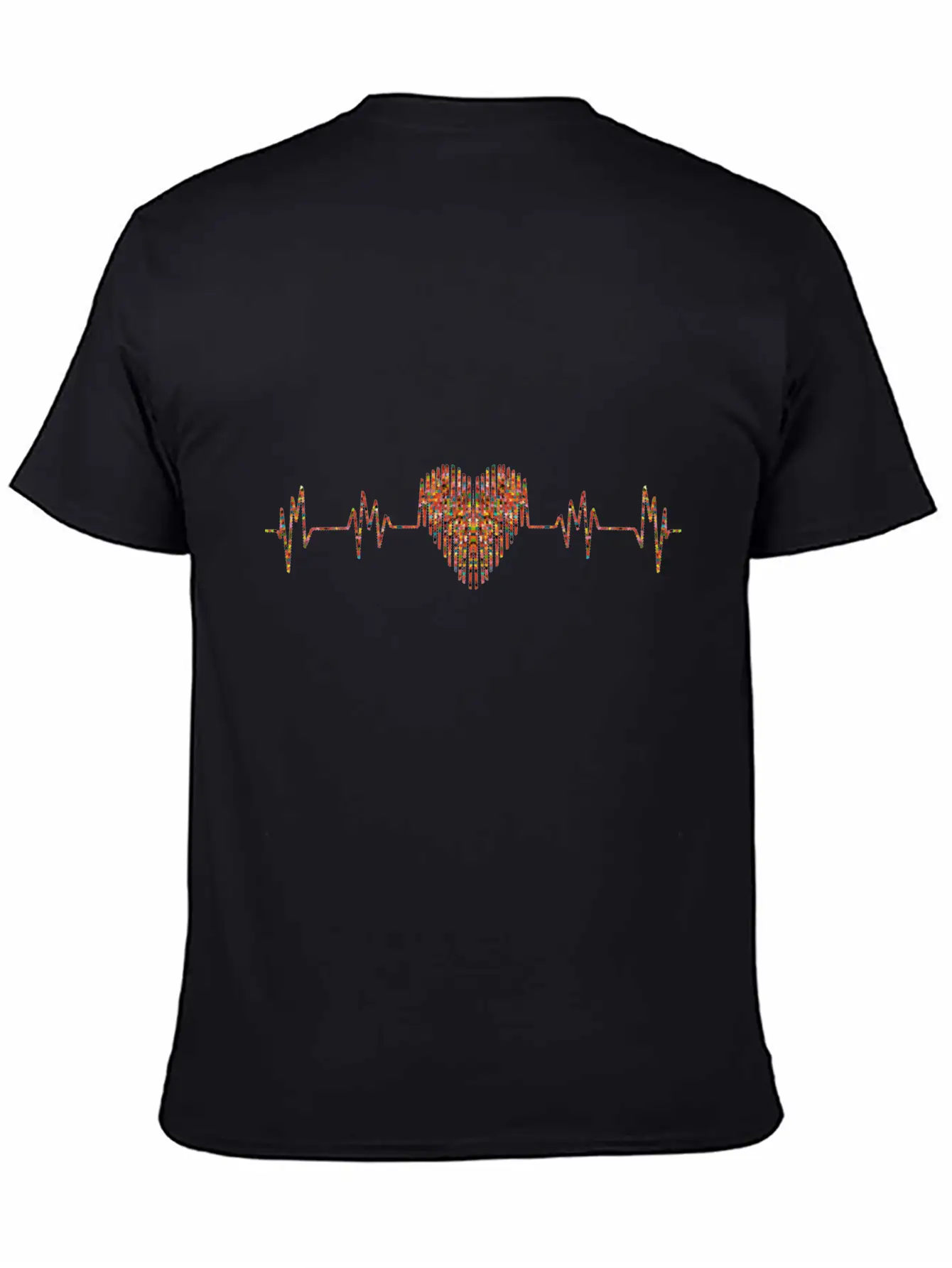 Beautiful Heartbeat Love Heart Design Essential Cotton Tee For Daily Outfits – Unisex Style