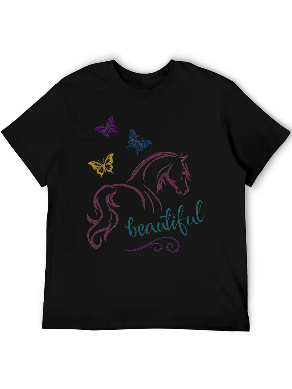 Beautiful Horse Unisex Casual T-Shirt – Clean Design For Daily Comfort