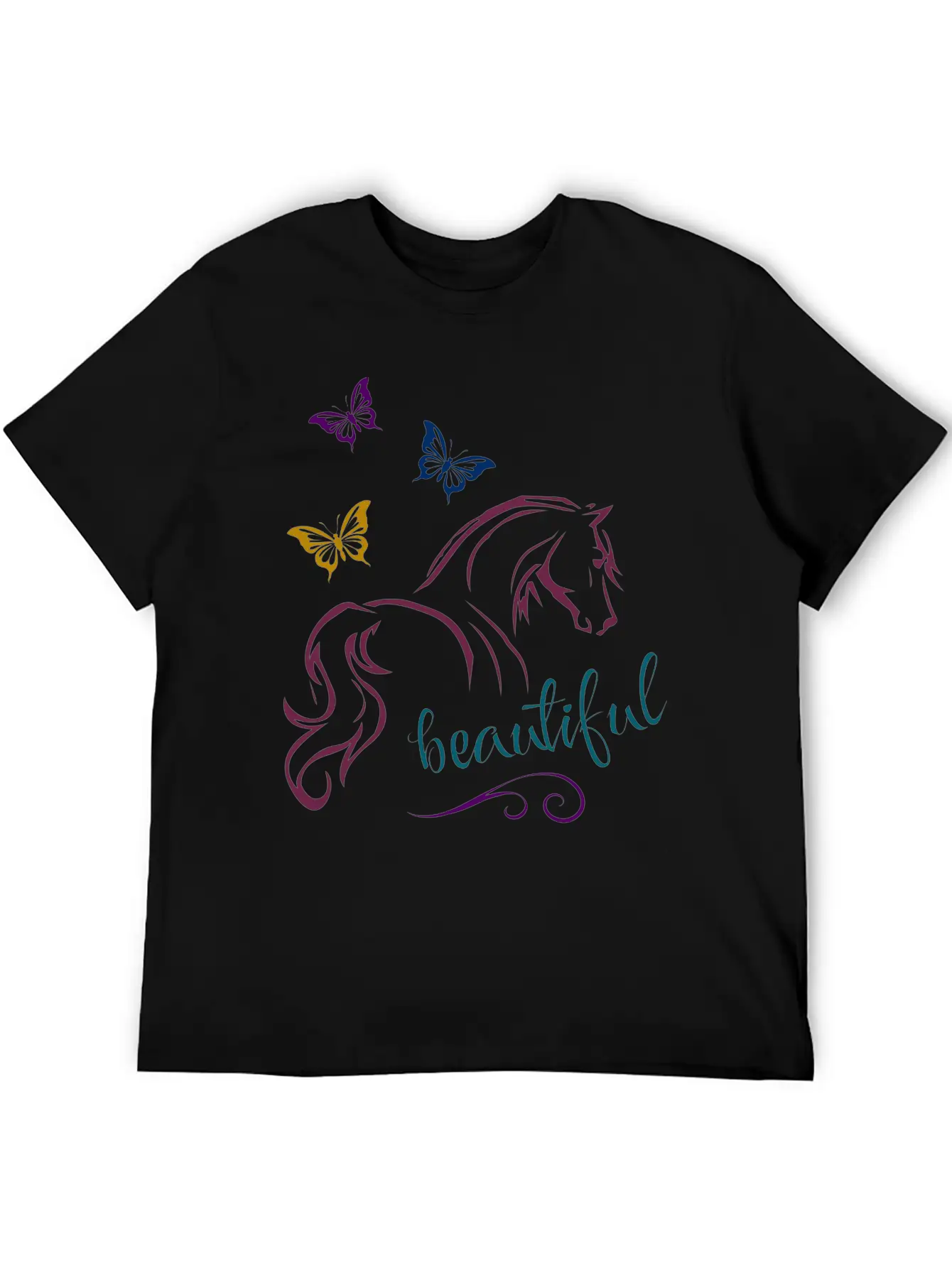 Beautiful Horse Unisex Casual T-Shirt – Clean Design For Daily Comfort