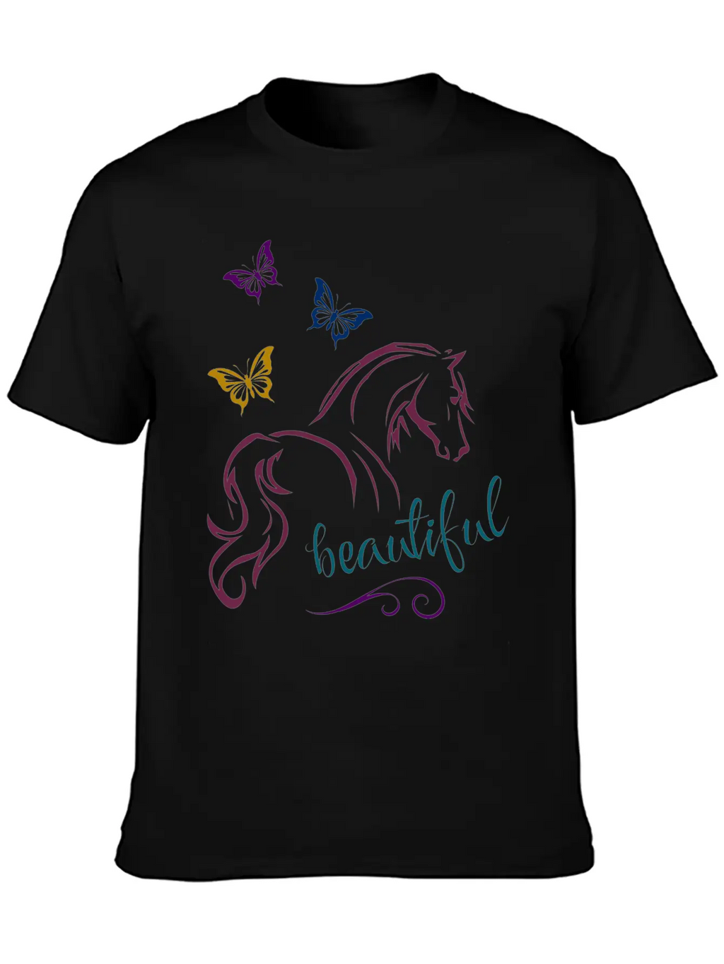 Beautiful Horse Unisex Casual T-Shirt – Clean Design For Daily Comfort