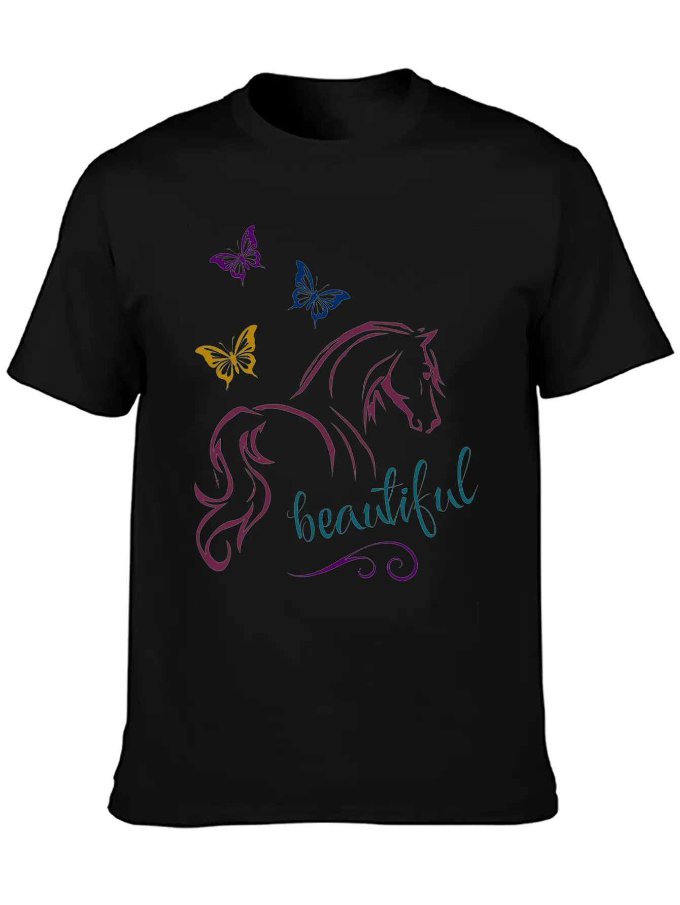 Beautiful Horse Unisex Casual T-Shirt – Clean Design For Daily Comfort