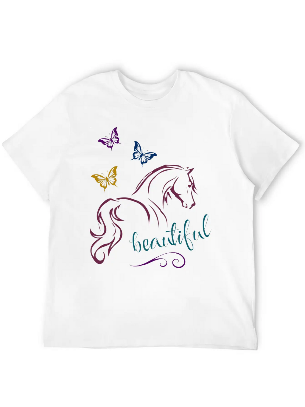 Beautiful Horse Unisex Casual T-Shirt – Clean Design For Daily Comfort