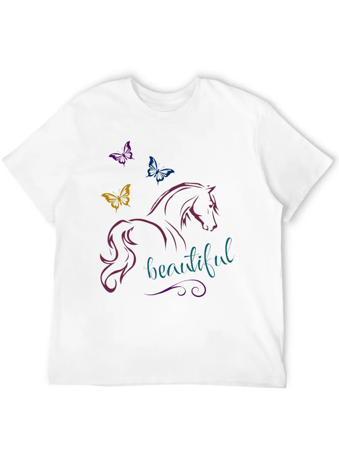 Beautiful Horse Unisex Casual T-Shirt – Clean Design For Daily Comfort