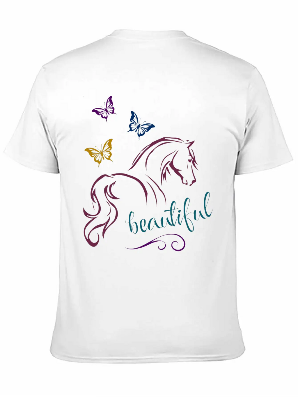 Beautiful Horse Unisex Casual T-Shirt – Clean Design For Daily Comfort