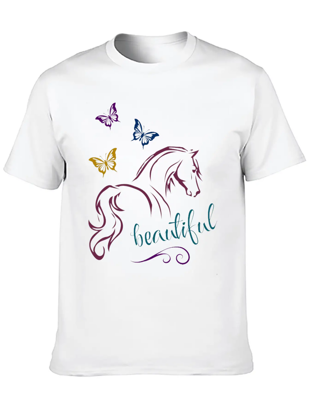 Beautiful Horse Unisex Casual T-Shirt – Clean Design For Daily Comfort