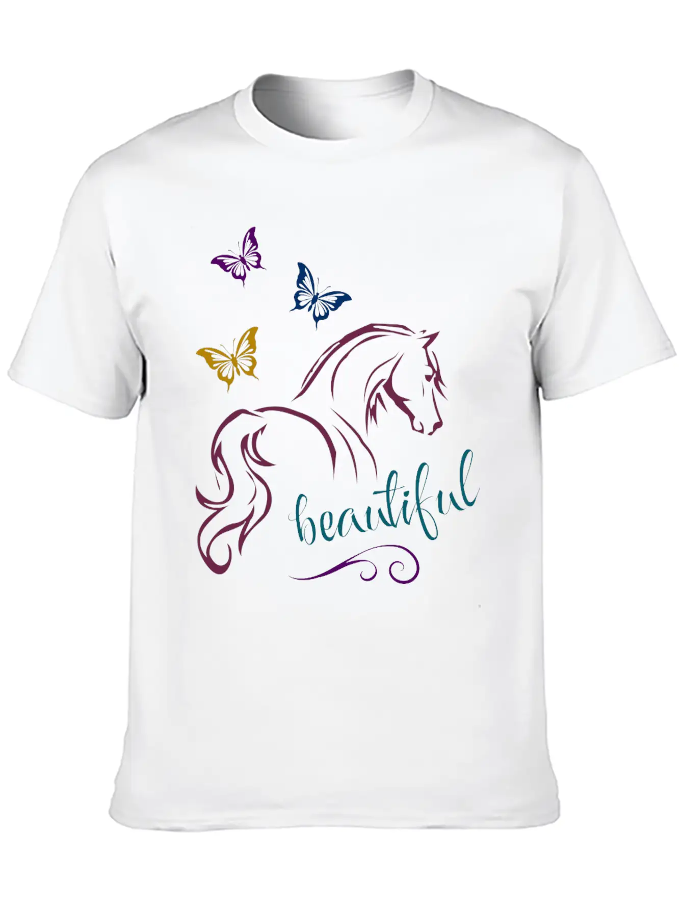 Beautiful Horse Unisex Casual T-Shirt – Clean Design For Daily Comfort