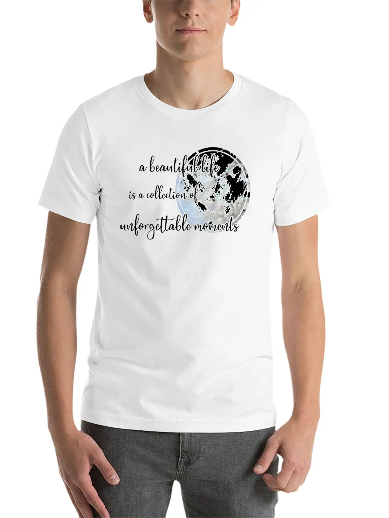 Beautiful Life Quote Timeless Short Sleeve Tee – Comfy And Minimalist Design