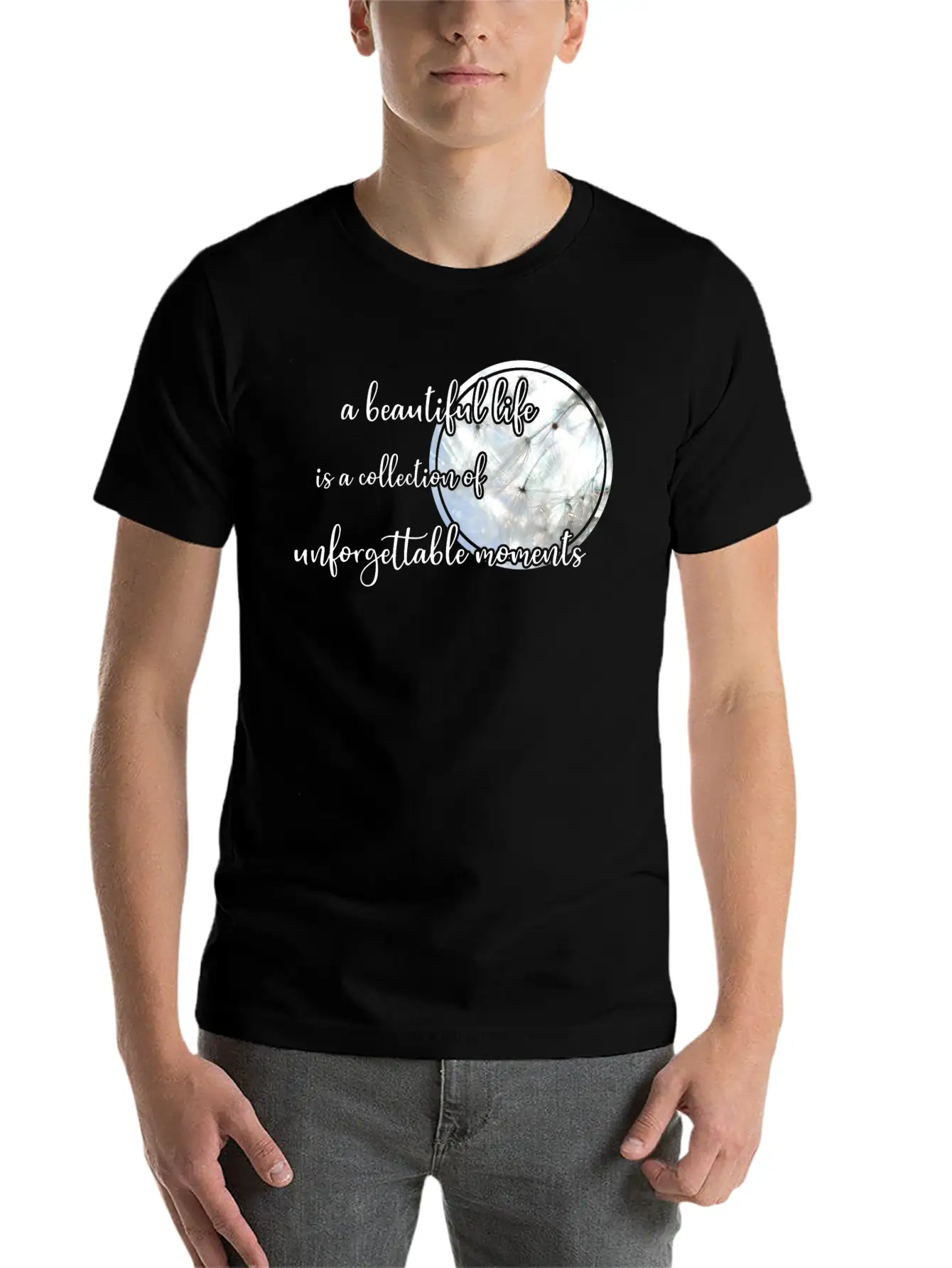 Beautiful Life Quote Timeless Short Sleeve Tee – Comfy And Minimalist Design