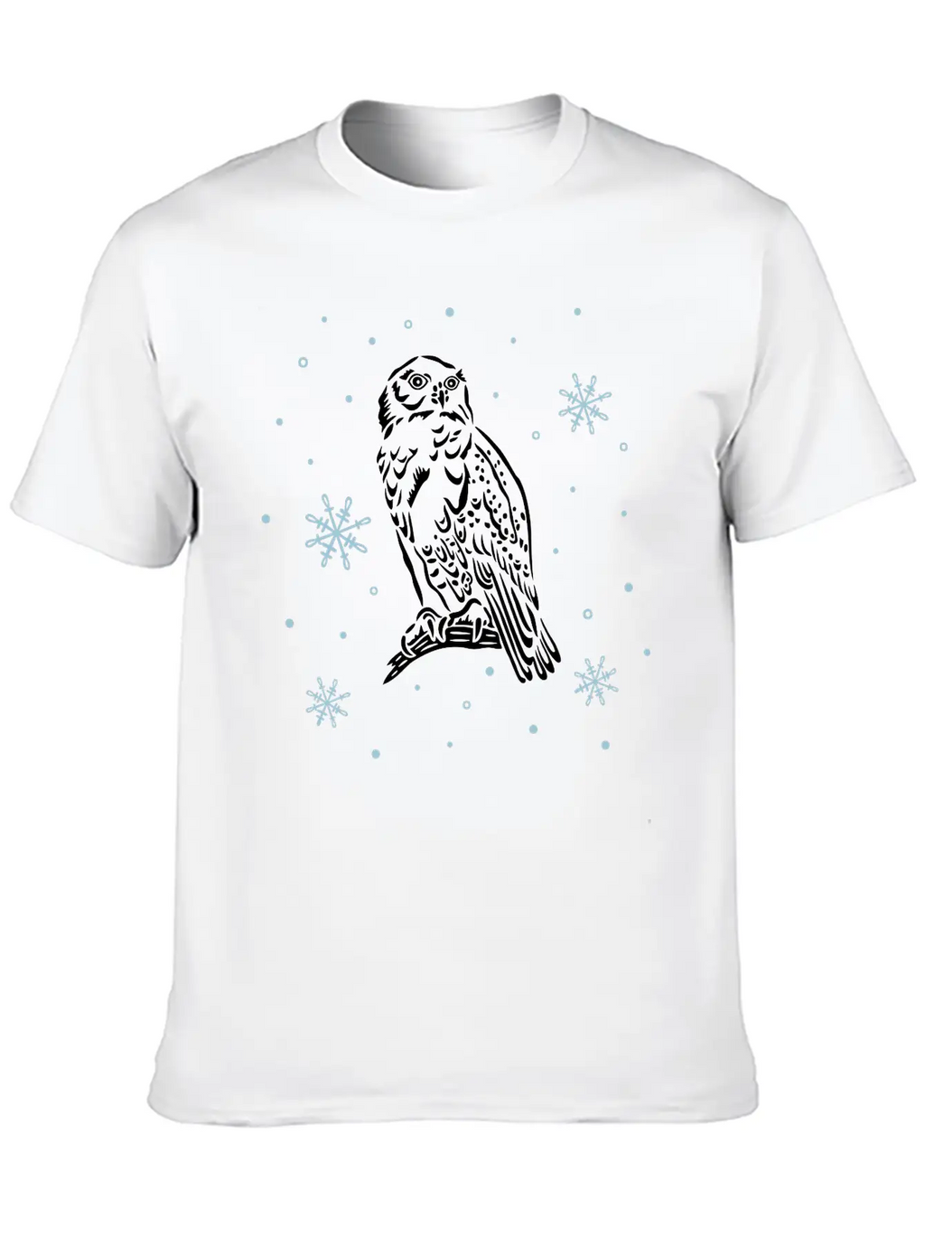 Beautiful Snow Owl With Snowflakes. Breathable Graphic T-Shirt – Perfect For Casual Days