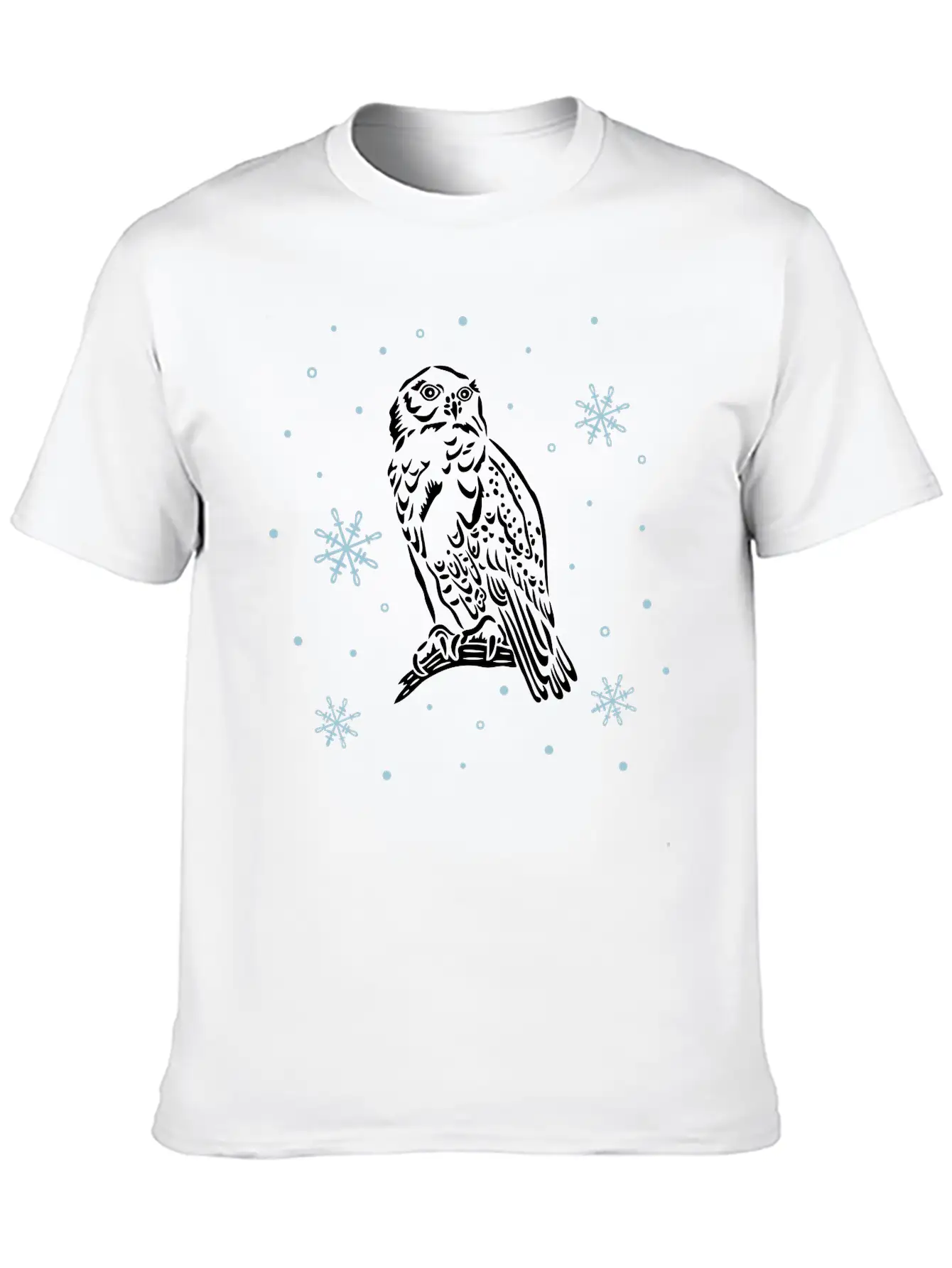 Beautiful Snow Owl With Snowflakes. Breathable Graphic T-Shirt – Perfect For Casual Days