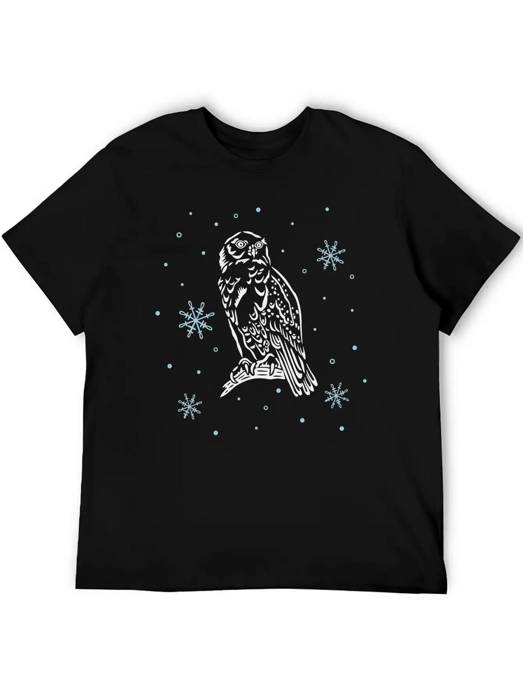 Beautiful Snow Owl With Snowflakes. Breathable Graphic T-Shirt – Perfect For Casual Days